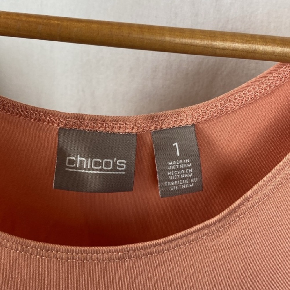Chico’s Set Of 2 Blue & Orange Sleeveless Basic M… - image 6